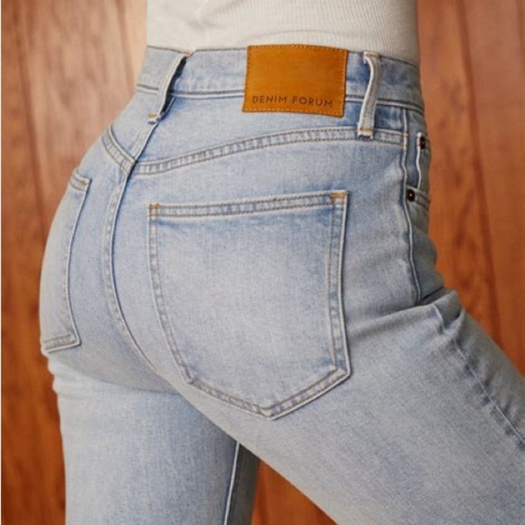 Denim Forum The Yoko High Rise Slim Size 26 Medium Light Wash Jeans - Picture 2 of 14